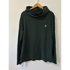 Built Apparel Mens Cowl Neck Hoodie Hunter Green Long Sleeve Performance Large